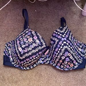 VS PINK Navy Blue floral bra